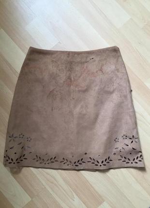 Замшевая юбка с перфорацией asos