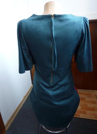 Смарагдова замшева сукня від oodji2 фото