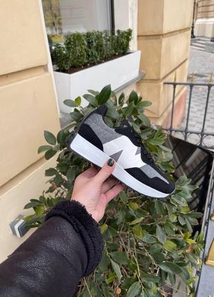 Женские кроссовки new balance 327 black grey v2 / smb