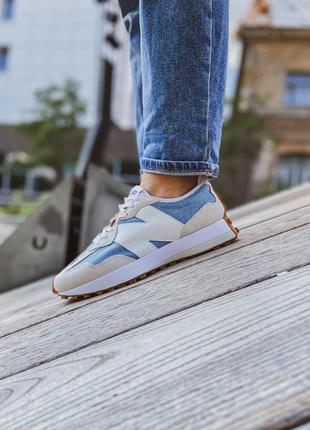 Женские кроссовки levis x new balance 327 washed denim / smb