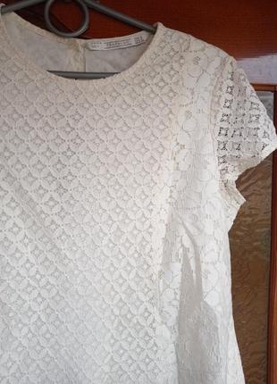 Кружевна блуза zara2 фото