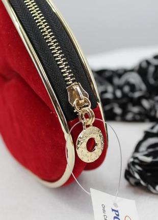 Косметичка губы/ бархатная/сумочка