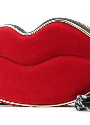 Косметичка губы/ бархатная/сумочка