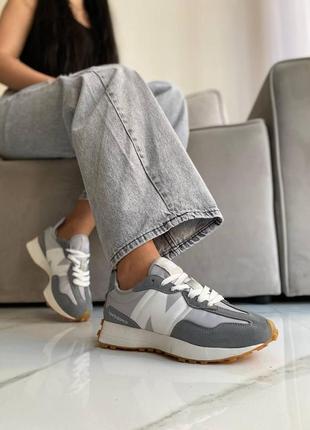 Жіночі кросівки new balance 327 grey white 3 / smb