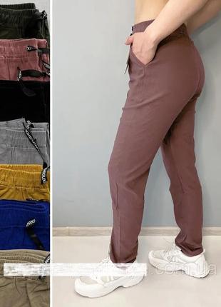 48-56р женские легки брюки в ярких тонах и больших размерах дешево
