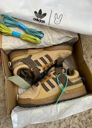 Adidas forum × bad bunny кроссовки кожа, замш 36-41р