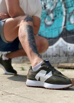 Мужские кроссовки new balance 327 khaki / smb