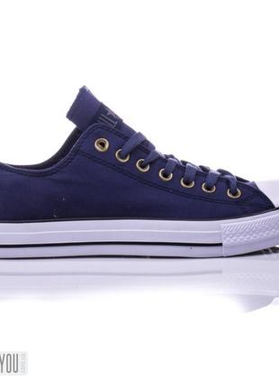 Converse all star ox canvas кеды низкие синие