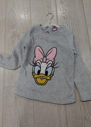 Флисовая домашняя кофта на меху травке с дэйзи disney primark 8-9 лет серый меланж