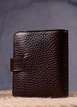 Компактний гаманець для чоловіків із натуральної шкіри karya 21326 коричневий8 фото