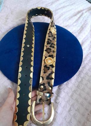 Ремень аля версаче принт леопард винтаж