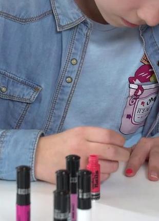 Дитячий лак-олівець для нігтів malinos creative nails на водній основі (2 кольори білий + блакитний)6 фото