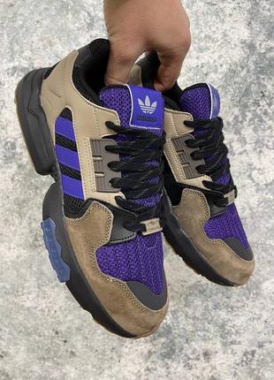 Мужские кроссовки adidas zx torsion packet shoes mega violet1 фото