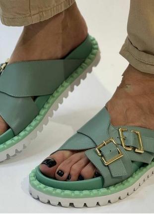 Шикарные стильные тапки,шлепки, турция,кожа,люкс качество и стиль.