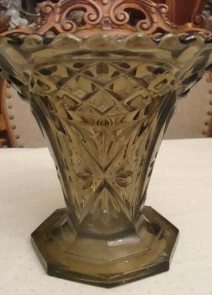 Антикварная красивая ваза цветное стекло бельгия 1920 годов1 фото