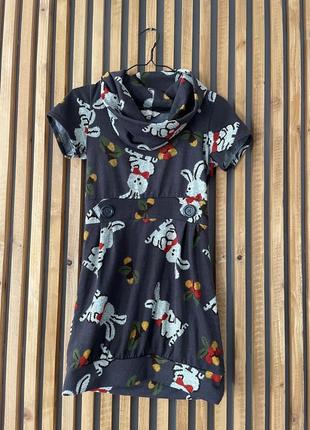 Сукня - туніка з коротким рукавом