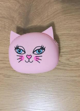 Гаманець рожевий кіт кішка дитячий1 фото