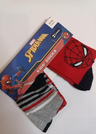 Бавовняні шкарпетки spiderman набором 2в1