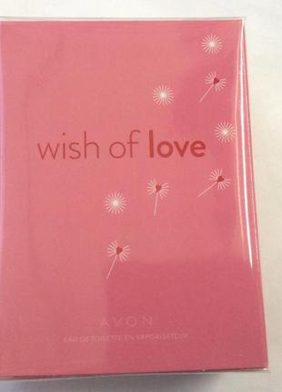 Женская туалетная вода wish of love avon