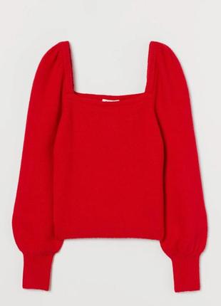 Демпер кофта свитер красный h&m4 фото