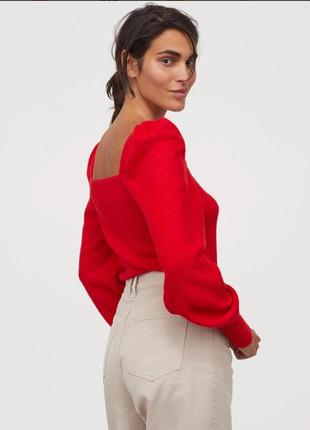 Демпер кофта свитер красный h&m2 фото