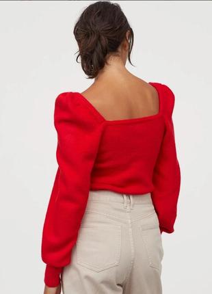 Демпер кофта свитер красный h&m3 фото