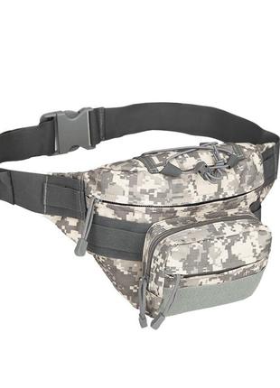 Сумка-бананка на пояс aokali outdoor a29 camouflage acu  с карманами 24шт