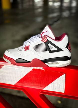 Мужские высокие кроссовки nike air jordan 4 retro "fire red#найк7 фото