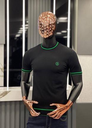 Чоловіча футболка bottega veneta чорна / футболки для чоловіків боттега венета