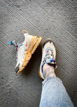 Мужские кроссовки nike travis scott x air max 270 react eng 'cactus trails'#найк4 фото