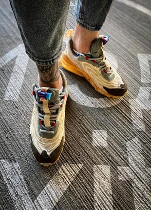 Мужские кроссовки nike travis scott x air max 270 react eng 'cactus trails'#найк6 фото