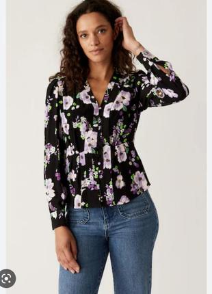 Xxxxl блуза с цветочным орнаментом4 фото