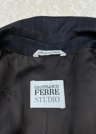 Gianfranco ferre studio шерстяной пиджак в полоску на 2 пуговица5 фото