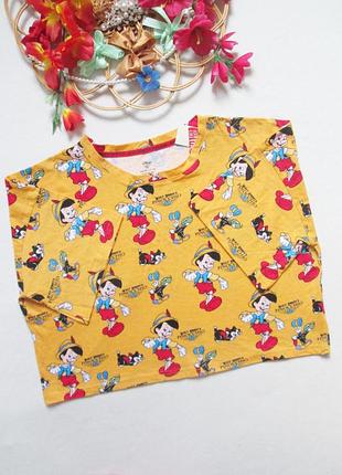 Мега классная хлопковая футболка топ в мультяшный принт disney primark 💜🌺💜