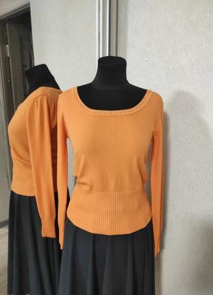 Джемпер со стразами винтаж с шелком louise fd