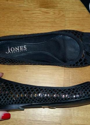 Класичні шкіряні балетки туфлі jones bootmaker під шкіру рептилії 36 розмір5 фото