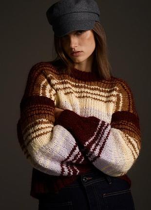 Светр оверсайз шенсяний шерсть зара zara