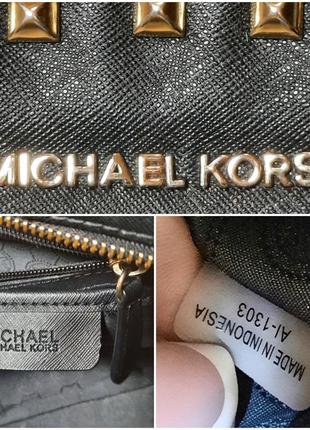 Michael kors salma gold, номерная сумка xl размера9 фото