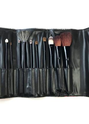 Набір кистей для макіяжу crown 12pc zebra brush set