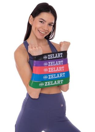 Набор эспандеров фитнес резинки эластичные для тренировки (набор из 5 фитнес резинок)