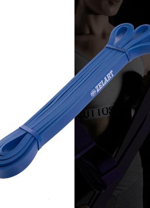 Лента эспандер силовая для занятия кроссфитом и подтягиваний на турнике 2-15 кг синяя