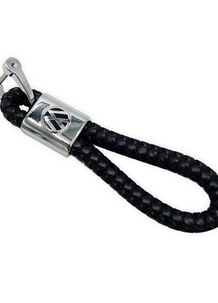 Автомобильный брелок volkswagen черного цвета, брелок плетенка с логотипом volkswagen