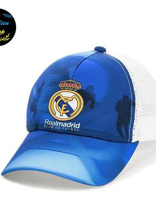 ● летняя кепка с сеткой - real madrid / реал мадрид m/l синий ●