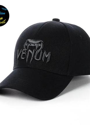 ● кепка бейсболка з вишивкою - venum / венум m/l чорний ●