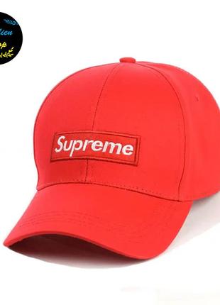 ● кепка бейсболка с вышивкой - supreme / суприм m/l красный ●