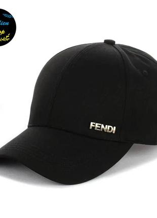 ● кепка бейсболка с патчем - fendi / фенди m/l черный ●