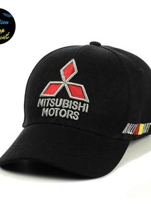 ● кепка бейсболка с вышивкой - mitsubishi / митсубиси m/l черный ●