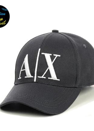 ● кепка бейсболка з вишивкою - armani exchange / армані ексчендж m/l cірий ●