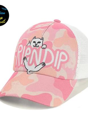 ● летняя кепка с сеткой - ripndip / рипндип m/l розовый ●1 фото