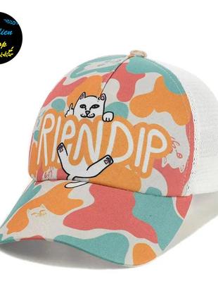 ● літня кепка з сіткою - ripndip / ріпндіп m/l різнокольоровий ●